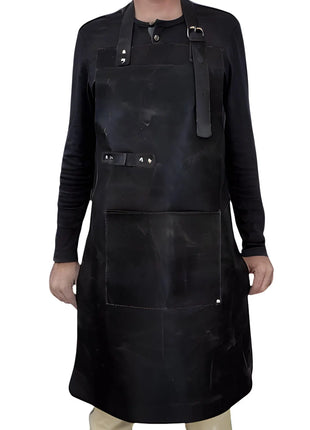 Handmade Top Grain Leather Apron: Chef, BBQ, Woodworking