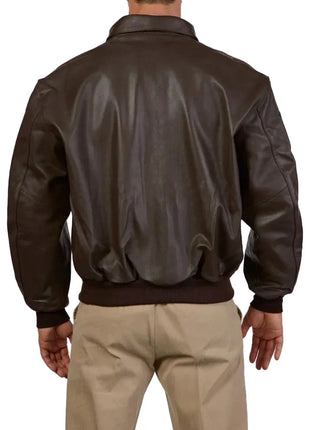 A2 Distressed Aviator Cockpit Brown Real Bomber Leather Jacket