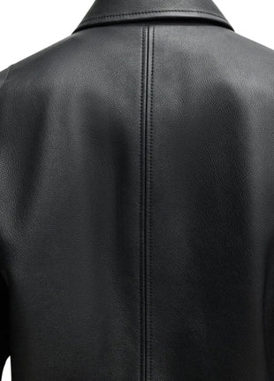 Men's Lamsbkin Black Relaxed Fit Black Bomber Jacket