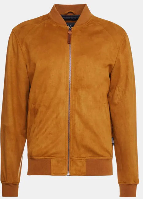 Mens Letterman Yellow Suede Jacket