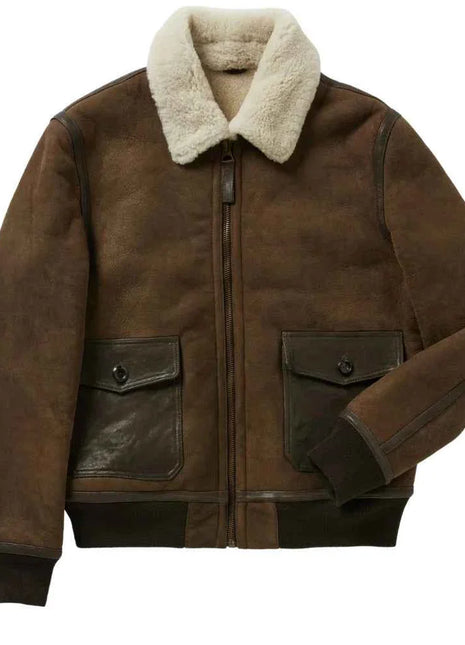 B3 RAF Aviator Flying Pilot Men’s Brown Jacket