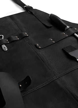 Rustic Chef Apron with Adjustable Neck Strap, Cooking Accessories, Full Grain Leather, Handmade