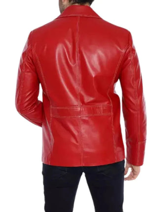 Fight Club Tyler Red Leather Jacket