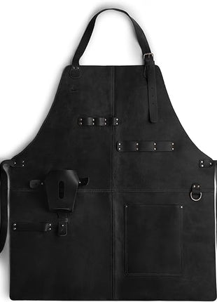 Rustic Chef Apron with Adjustable Neck Strap, Cooking Accessories, Full Grain Leather, Handmade
