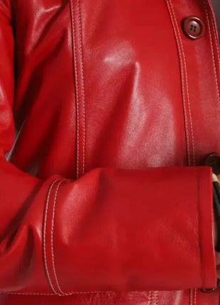 Fight Club Tyler Red Leather Jacket