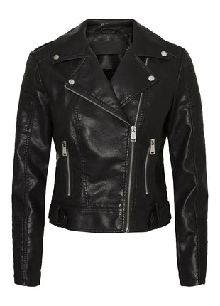 Women's Black Asymmetrical Motorcycle Leather Jacket