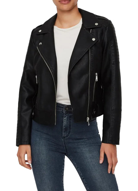 Women's Black Asymmetrical Motorcycle Leather Jacket