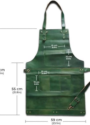 Full Grain Leather Apron Butcher, Cook, BBQ, Cooking, Wood work, Cheff, BBq Grill Gift Apron