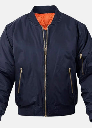 Men's Reversible Navy Blue MA-1 Bomber Jacket