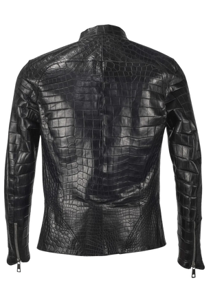 Black crocodile skin jacket 