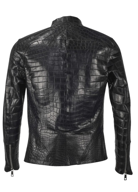 Black crocodile skin jacket 