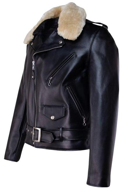 Black leather jacket 