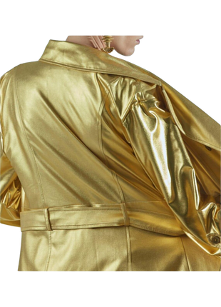 Gold metallic trench coat 