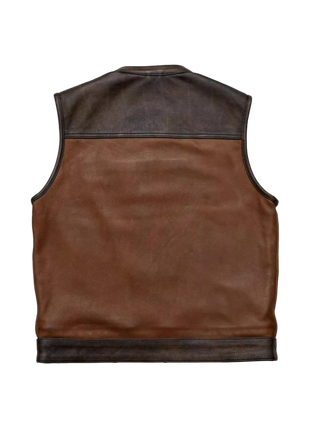 Brown leather vest 
