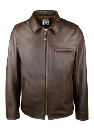 Brown leather jacket 