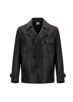 Black leather jacket 