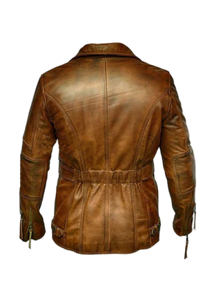 Brown leather jacket 