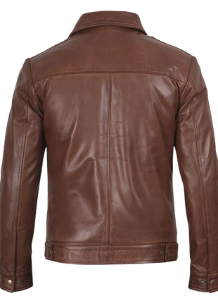 Brown leather jacket 