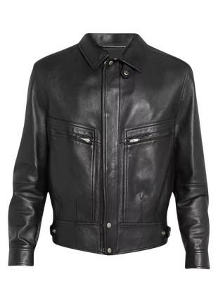 Black leather jacket 