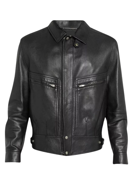 Black leather jacket 