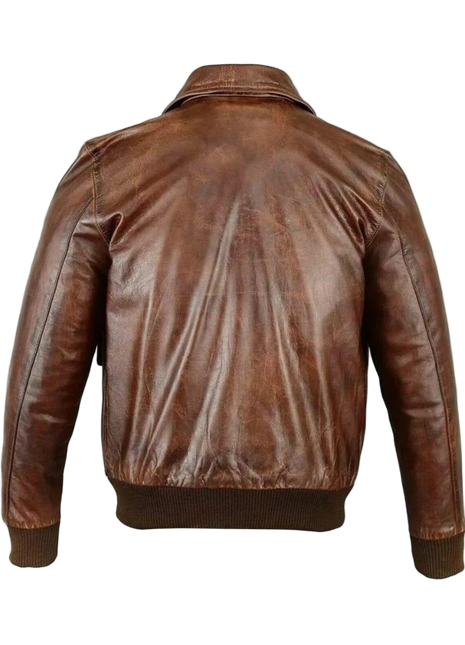 Brown leather jacket 