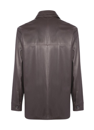 Brown leather jacket 