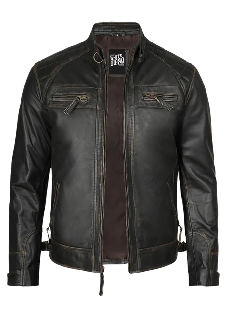Black leather jacket 