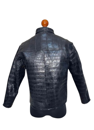 Black leather jacket on a mannequin 