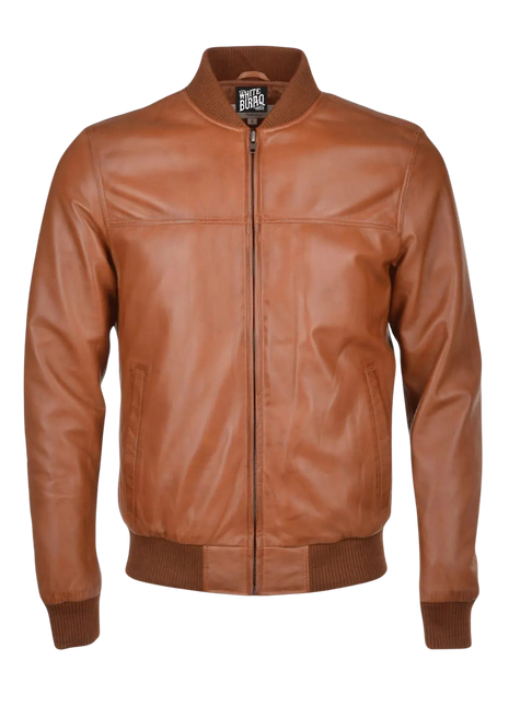 Brown leather jacket 