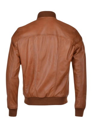 Brown leather jacket 