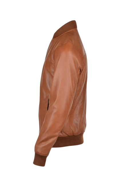 Brown leather jacket 