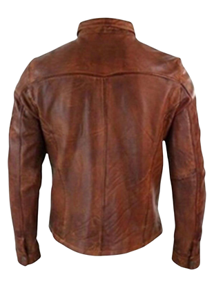 Brown leather jacket 