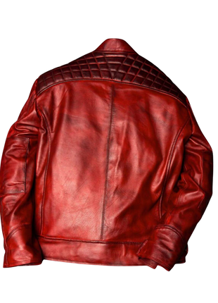 Burgundy leather jacket 