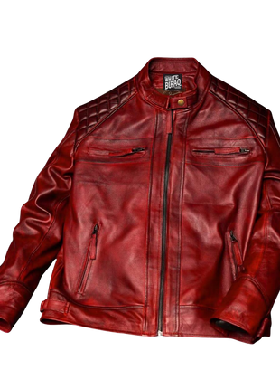 Burgundy leather jacket 