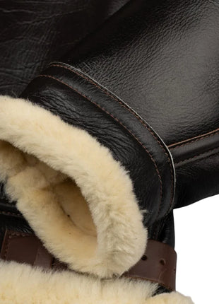 Henry Men's Real Brown B3 Sheepskin Flight Jacket