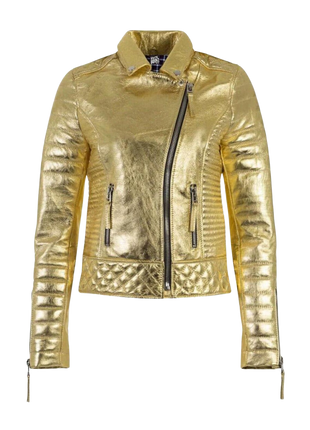 Gold Biker Jacket