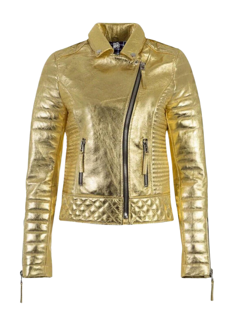 Gold Biker Jacket
