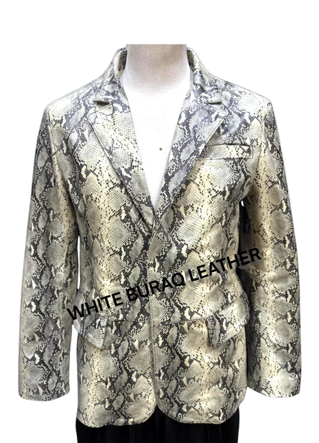 Snakeskin-patterned jacket 