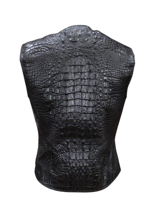 Black crocodile skin vest 