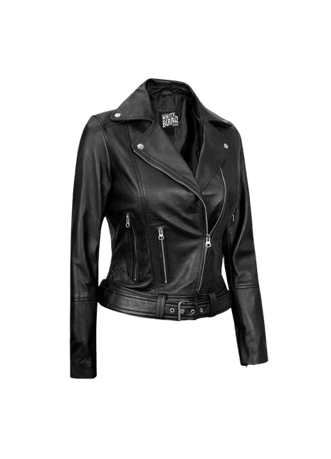 Black leather jacket 