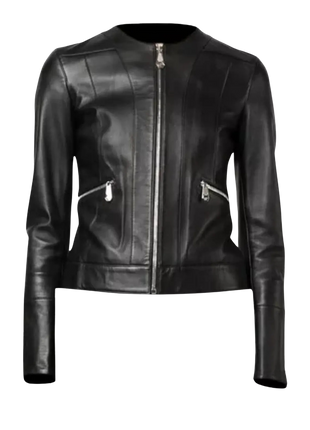 Black leather jacket 