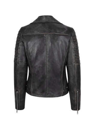 Black leather jacket 
