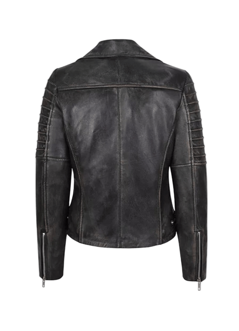 Black leather jacket 