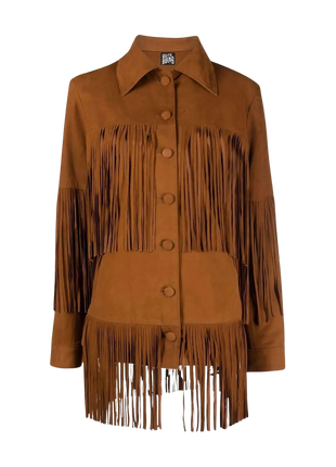 Brown fringed jacket 