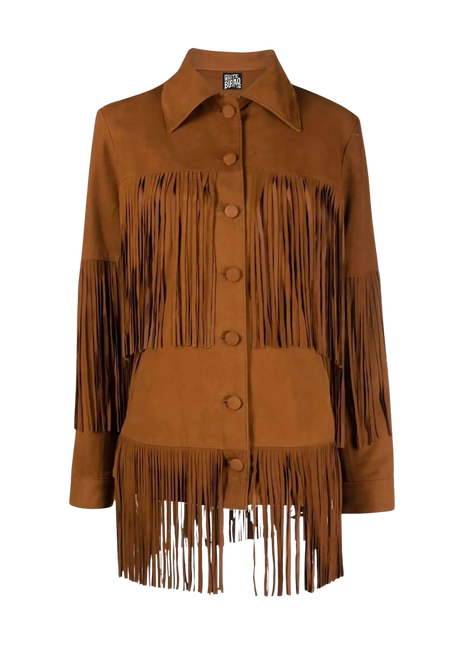 Brown fringed jacket 