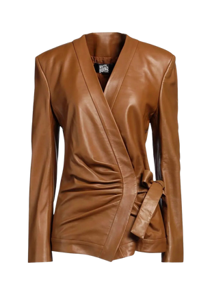 Brown leather jacket 