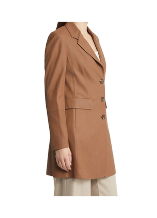 Brown coat worn by a person 