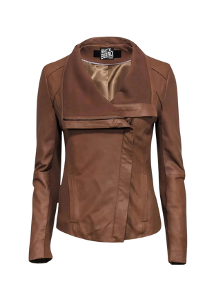 Brown leather jacket 