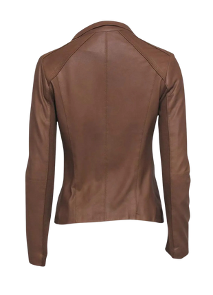 Brown leather jacket 