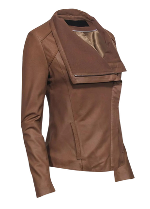 Brown leather jacket